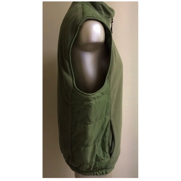 Greg Norman Small Petite Olive Zip Vest Jacket Coat Reversible Fleece Quilted SP - Picture 9 of 9